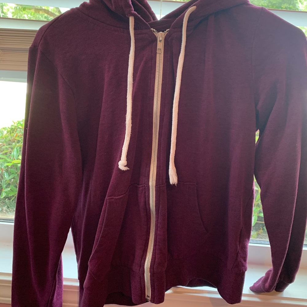 maroon hoodie